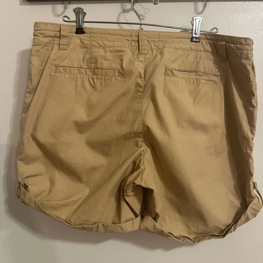 Lauren Active Ralph‎ Lauren Khaki Shorts Cuffed Drawstring Casual Size 12